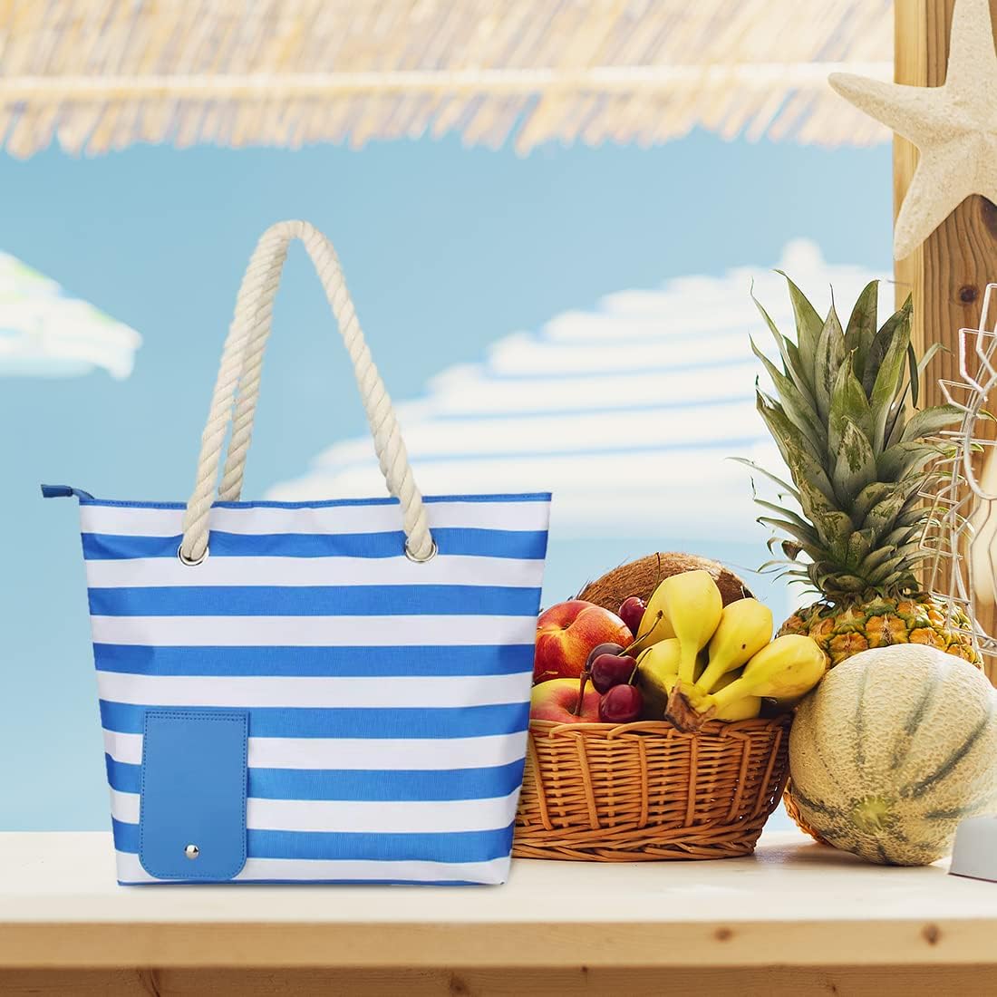 Beach Wine Tote Bag