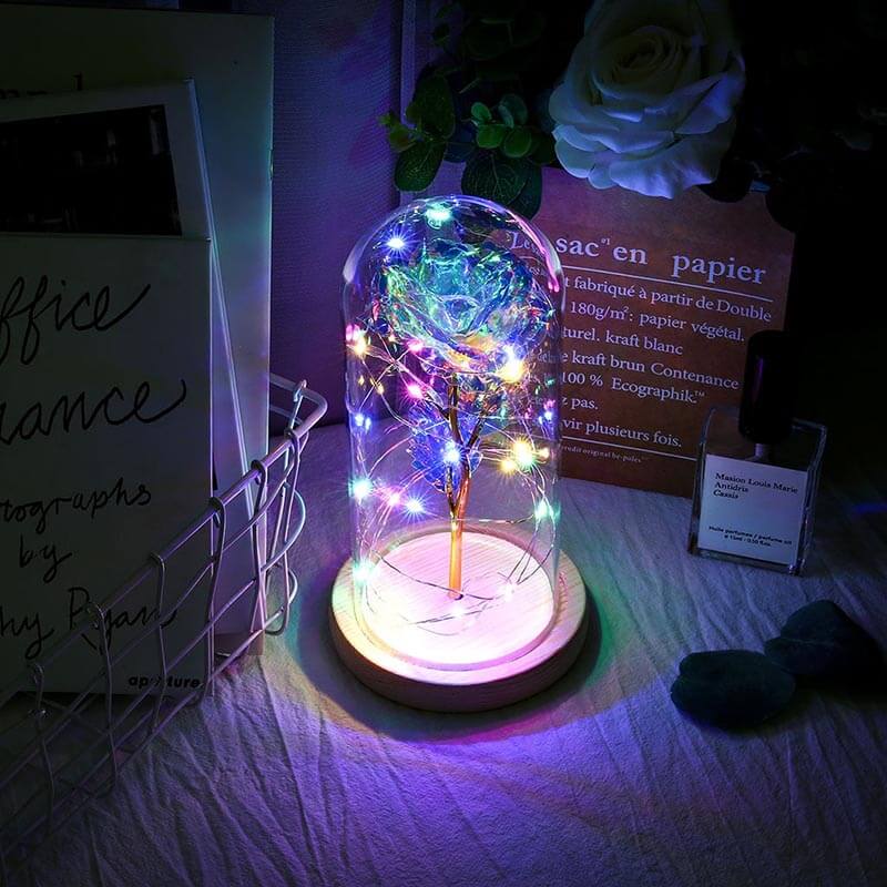 Glass Dome Rose Flower