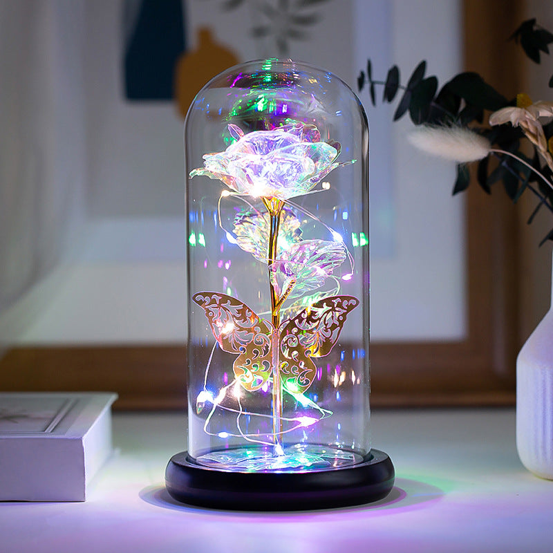Glass Dome Rose Flower