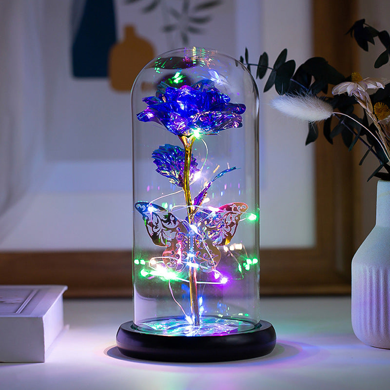 Glass Dome Rose Flower