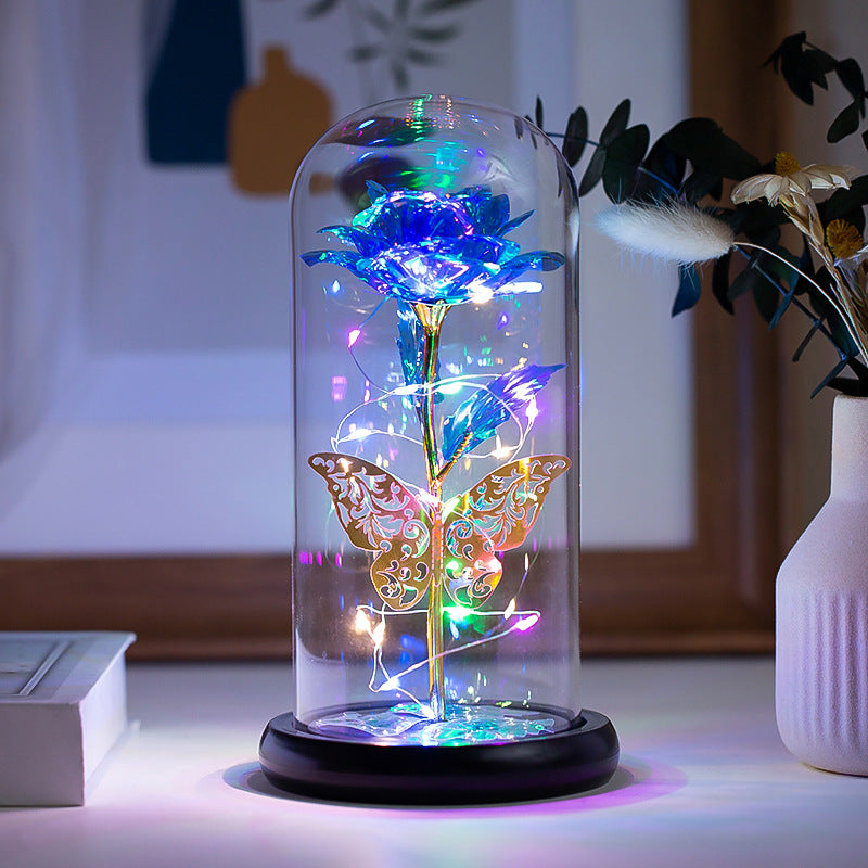 Glass Dome Rose Flower