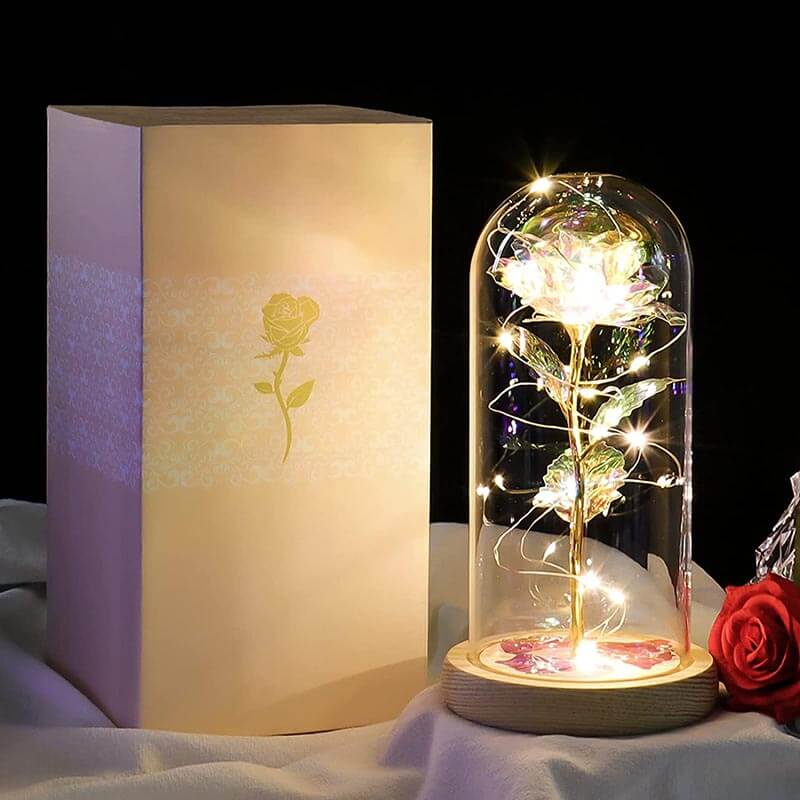 Glass Dome Rose Flower
