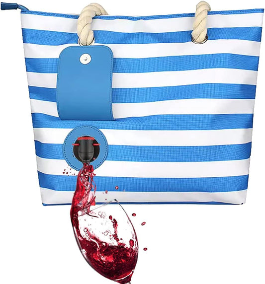 Beach Wine Tote Bag